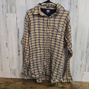 Ecko Unltd The Dwyer Plaid Button-Up Shirt Mens Size XL